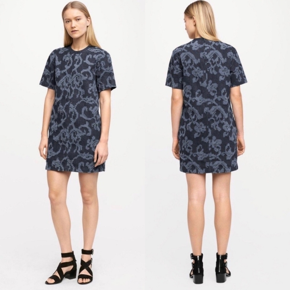 Rag & Bone Blue Patterned Mini Dress - Picture 3 of 12